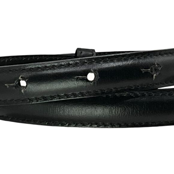 39. Gucci Black Leather Silver Belt main image 5